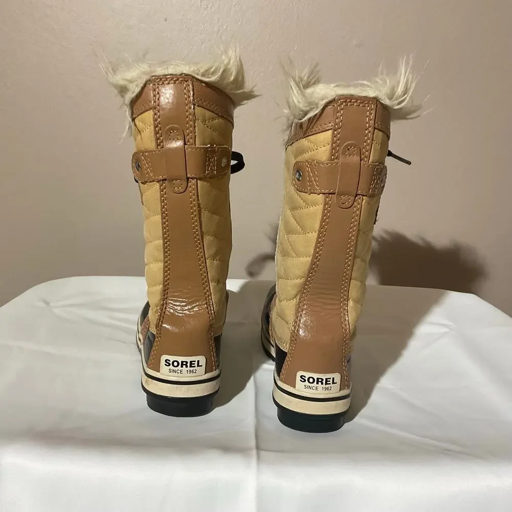 SOREL Tofino Lace-Up Waterproof Snow Boots Youth Size 1 Brown